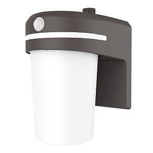 HALO FE 60-Watt Equivalent Integrated LED Bronze Motion Sensing Dusk to Dawn Area Light, 3500K