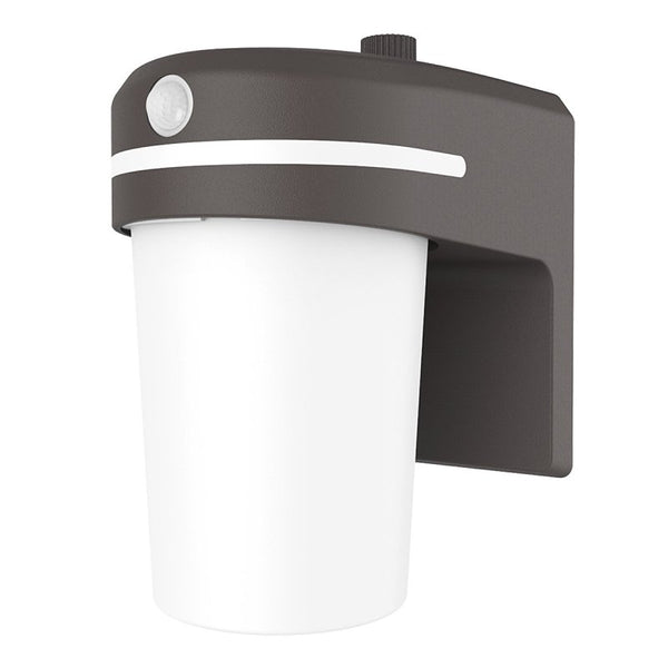 HALO FE 60-Watt Equivalent Integrated LED Bronze Motion Sensing Dusk to Dawn Area Light, 3500K FE10A35GLMB