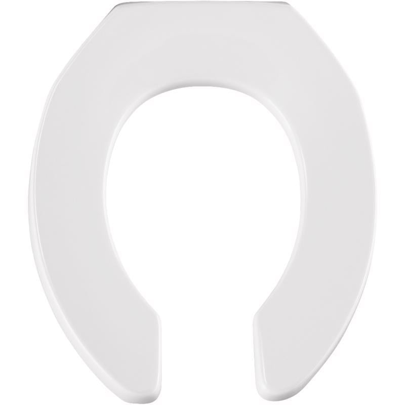 Commercial Plastic Round Toilet Seat Finish: White