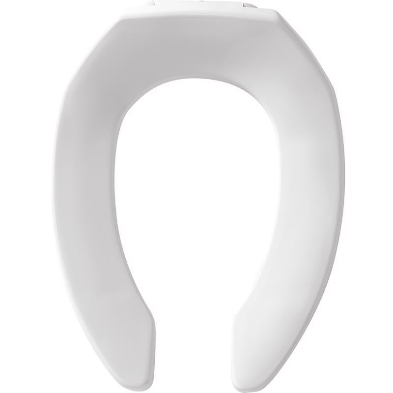 Bemis 1955CTBP 000 Toilet Seat, Elongated Open Front Plastic - White