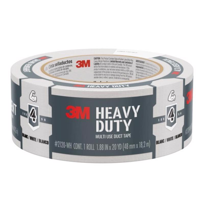 Scotch Durable Duct Tape, White, 1.88-Inch by 20-Yard 3920-WH