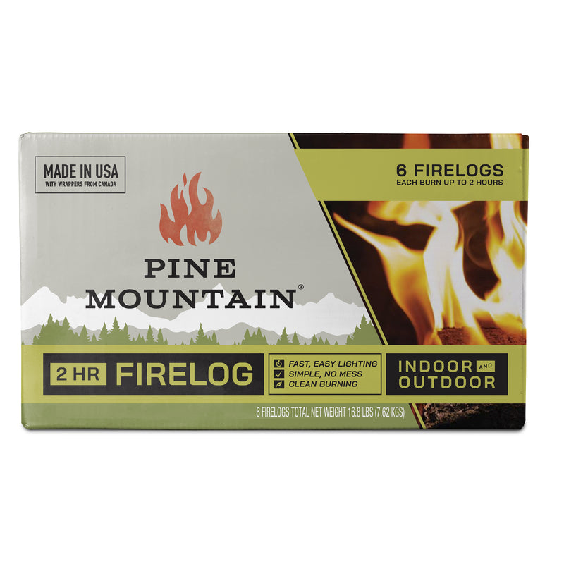Jarden Home Brands-firelog 4152501201 2 Hour Traditional Fire Log 6pk