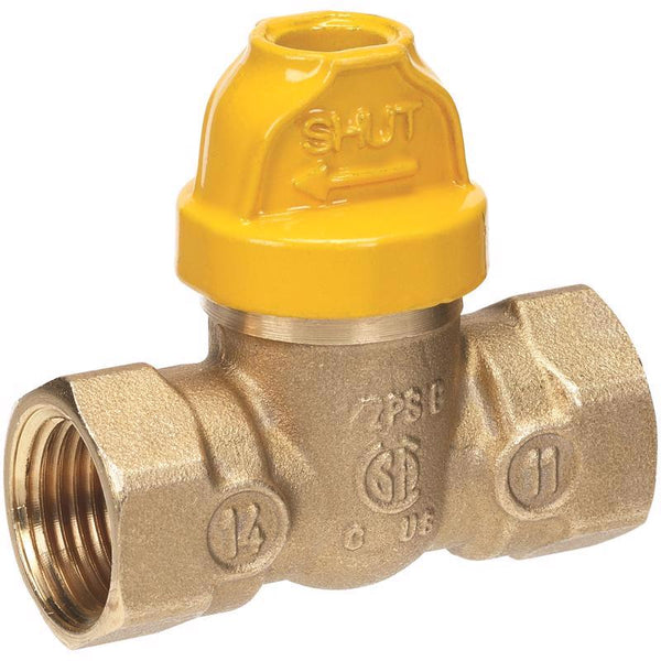Everbilt 1/2 in. Brass FPT x FPT Safety Gas Ball Valve VGV1SOB3