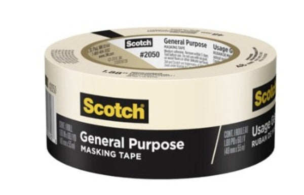 3M 2050-48A 1.88" Scotch Painters' Masking Tape For Trim Work