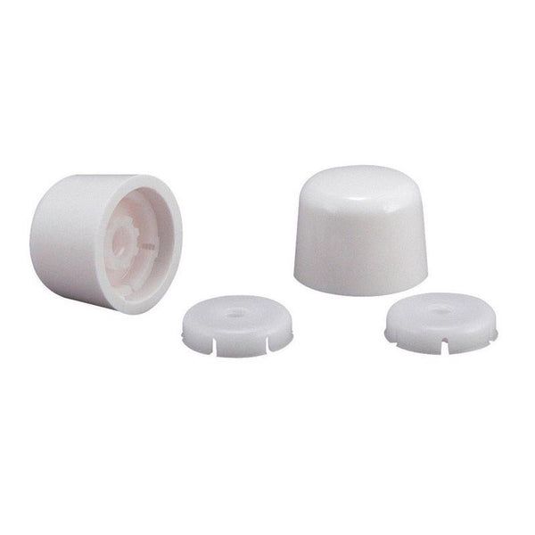 Plumb Pak PP835-30WHL Universal Round Toilet Push-On Bolt Caps, 1-7/8" x 4-3/8", White