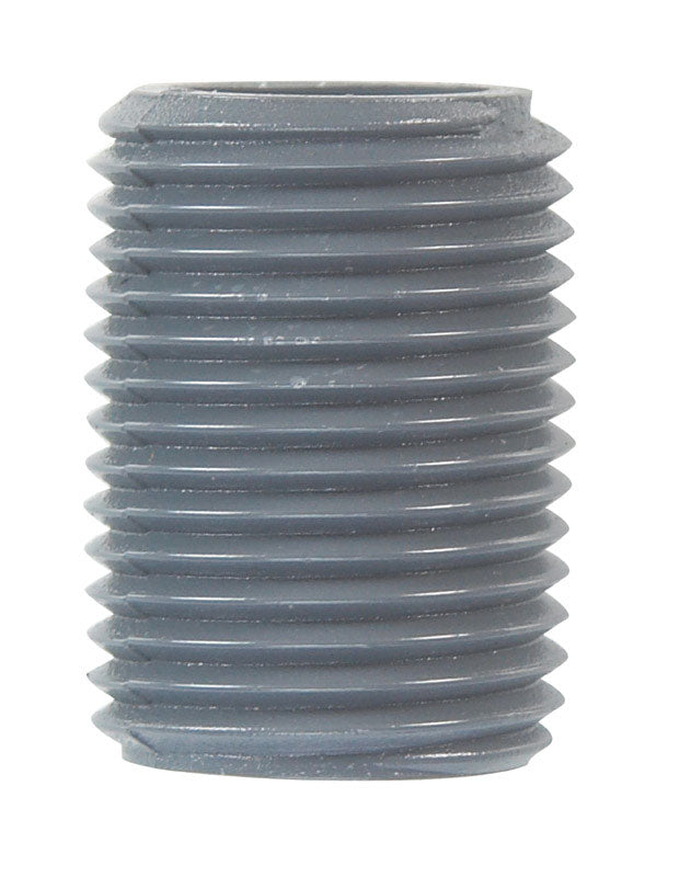 BK Products Schedule 80 1/2 in. MPT PVC Close Nipple
