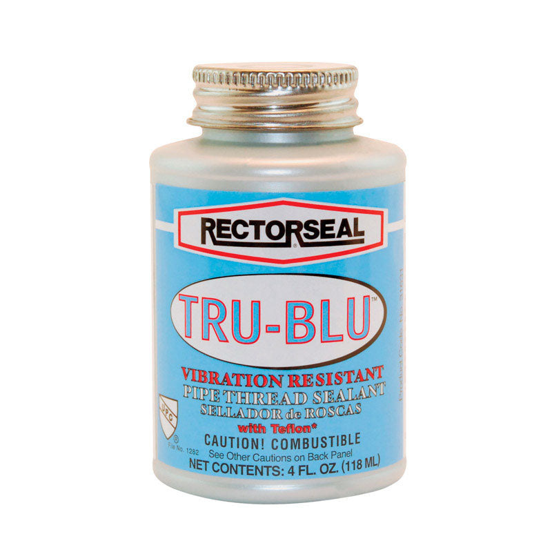 Rectorseal 31631 1/4 Pint Brush Top Tru-Blu Pipe Thread Sealant , Blue