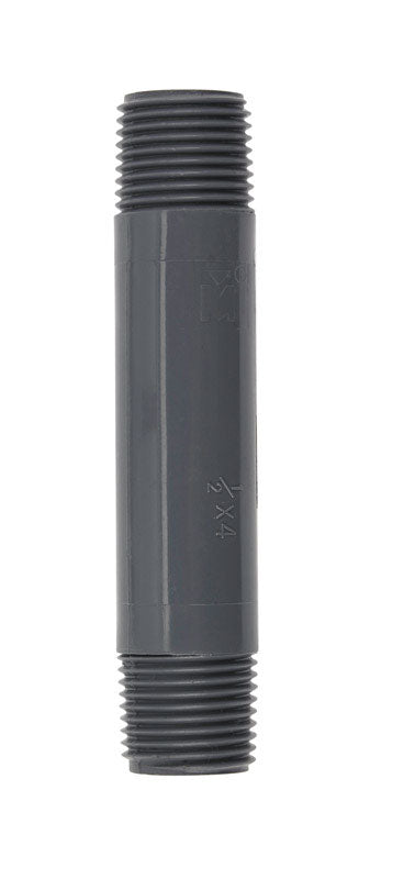 BK Products Schedule 80 1/2 in. MPT x 4 in. L PVC Nipple