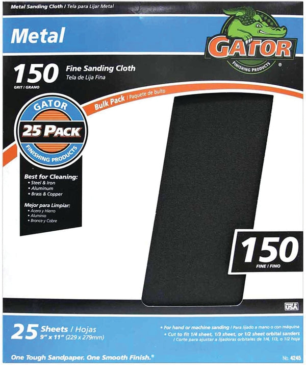 Ali Industries, Inc Gator Grit Sandpaper 150 Grit Fine Cloth 3290