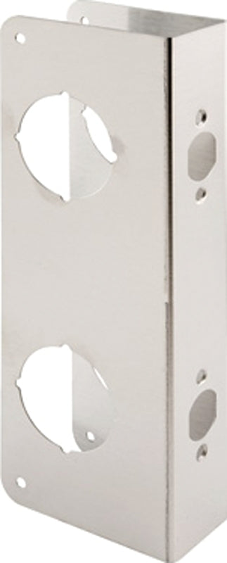 Prime-Line U 10539 Lock and Door Reinforcer Reinforce and Repair Doors, Add Extra Security to your Home and Prevent Unauthorized Entry, 5-1/2 in, 2-3/8' x 1-3/4 in, Stainless Steel
