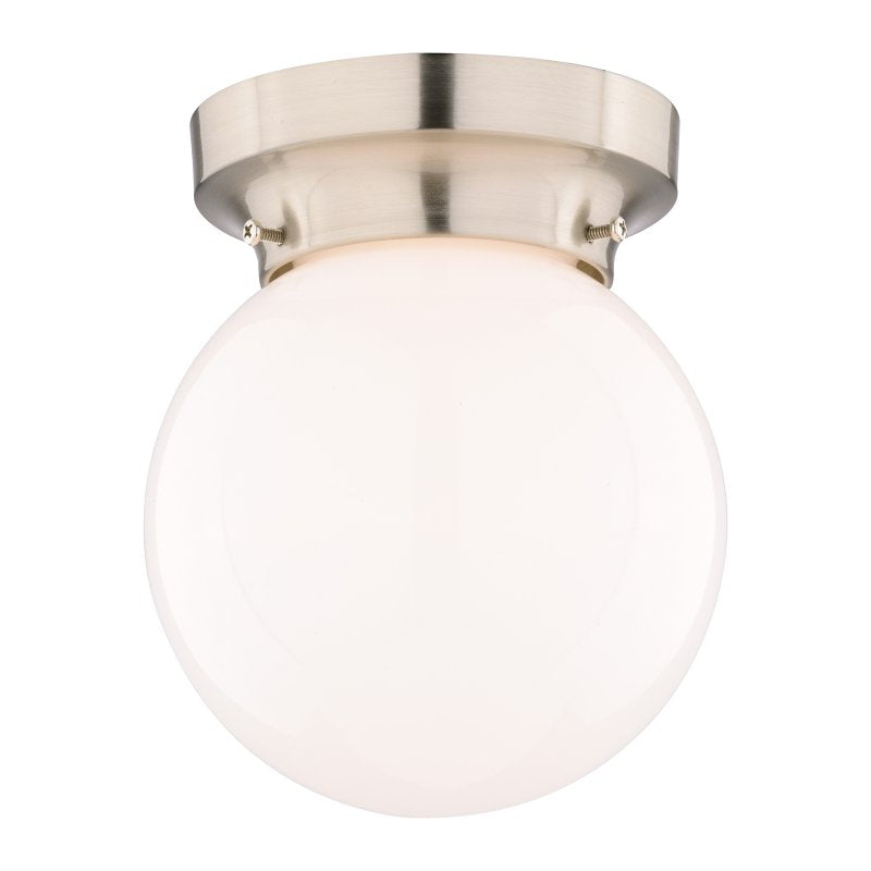 Boston Harbor F3BB01-3375-BN 4448577 Dimmable Ceiling Light Fixture, (1) 60/13 W Medium A19/Cfl Lamp, Brushed Nickel, Clear