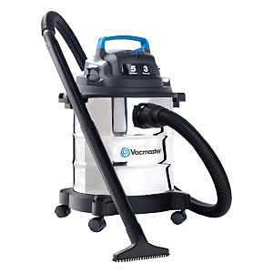 Vacmaster - Stainless Steel Wet/Dry Vac, 5 Gallon, 3 HP 1-1/4" Hose (VOC507S)