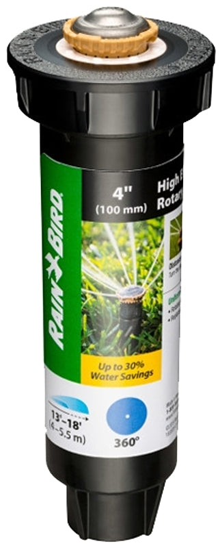 Rain Bird 12SAFPRO High-Efficiency Pro Rotary Sprinkler, 360° Full Pattern, 13' - 18' Spray Distance, 4" Pop-up Height