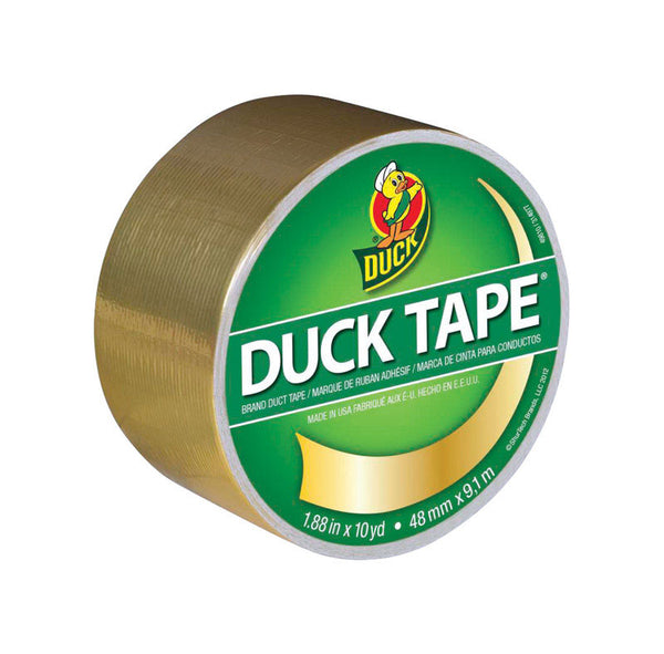 Duck 280748 Duct Tape Single Roll, 1.88 Inches x 10 Yards, Metallic Gold
