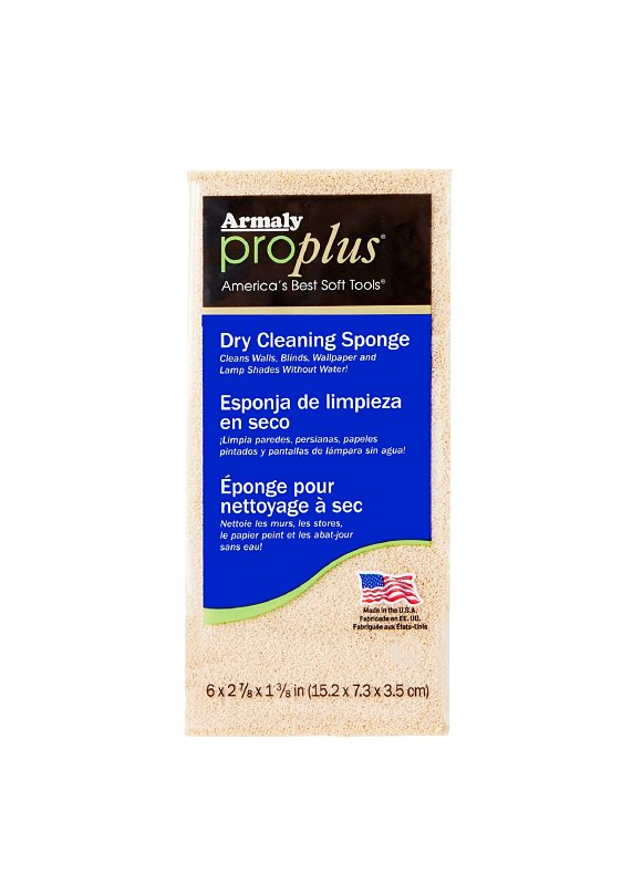 Acme Sponge & Chamois 52200 Dry Cleaning Sponge, Cellular Foam, 6" X 2-7/8" X 1-3/8"