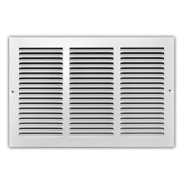 Tru Aire 10 in. H X 18 in. W 1-Way Powder Coat White Steel Return Air Grille C17018X10