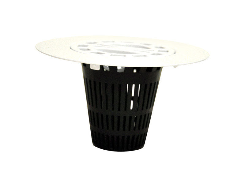 Danco 4.25 in. Black Polished Plastic Round Shower Drain Strainer