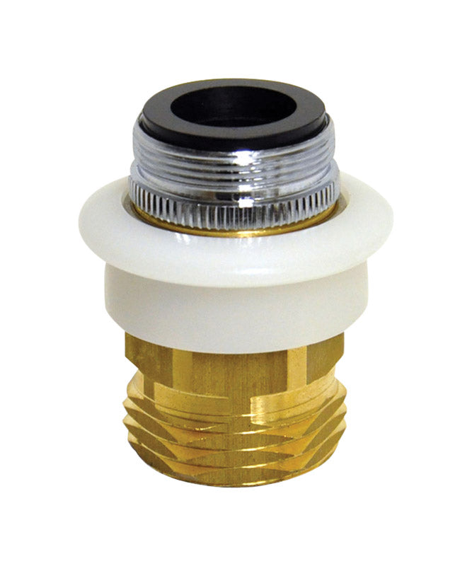 DANCO Dishwasher Snap Coupling Adapter, 15/16 in.-27M or 55/64 in.-27F x 3/4 in. GHTM, Brass (10521), Brass/Antique Brass