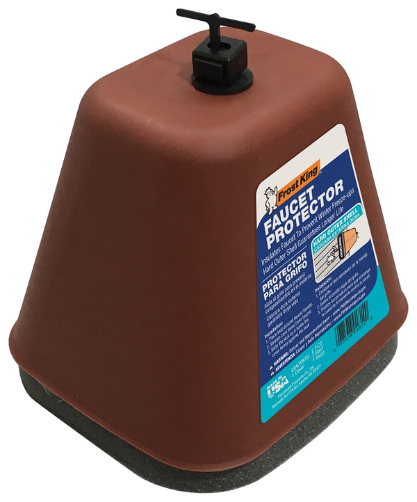 Thermwell Frost King FC2 Plastic Faucet Cover, Rectangular, Single, Dark Red