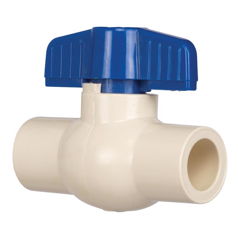 Homewerks VBVCPVE4B Ball Valve x Solvent, CPVC, 0.75 Inch, Blue