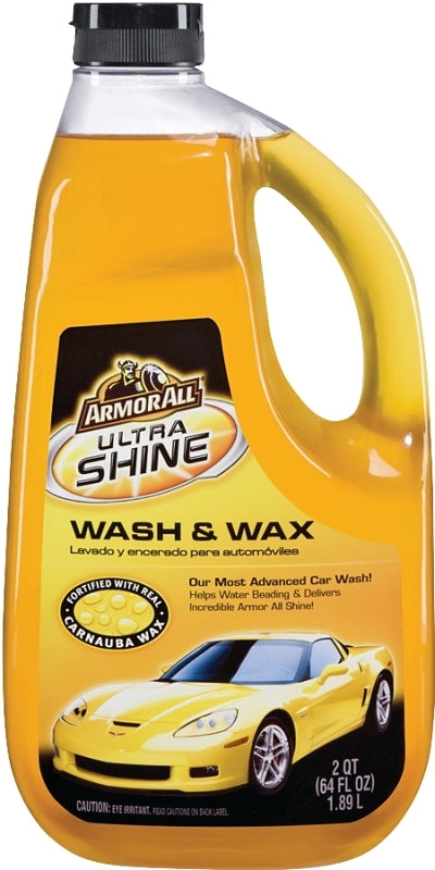 Armor All Car Wash & Wax Cleaner, Cleaning for Cars, Truck, Motorcycle, Ultra Shine, 64 Fl Oz, 10346