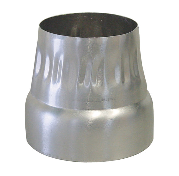 Deflecto Jordan 4 in. L x 4 in. Dia. Silver/White Aluminum Increaser/Reducer DIRB43