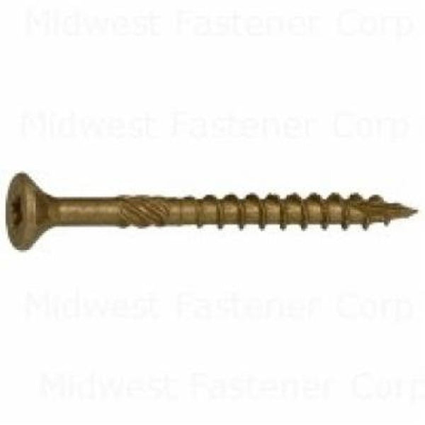 SaberDrive 50743 Deck Screw, #9 Thread, 2 in L, Serrated Thread, Bugle Head, Star Drive, Type 17 Point, Steel, 124 PK M50743