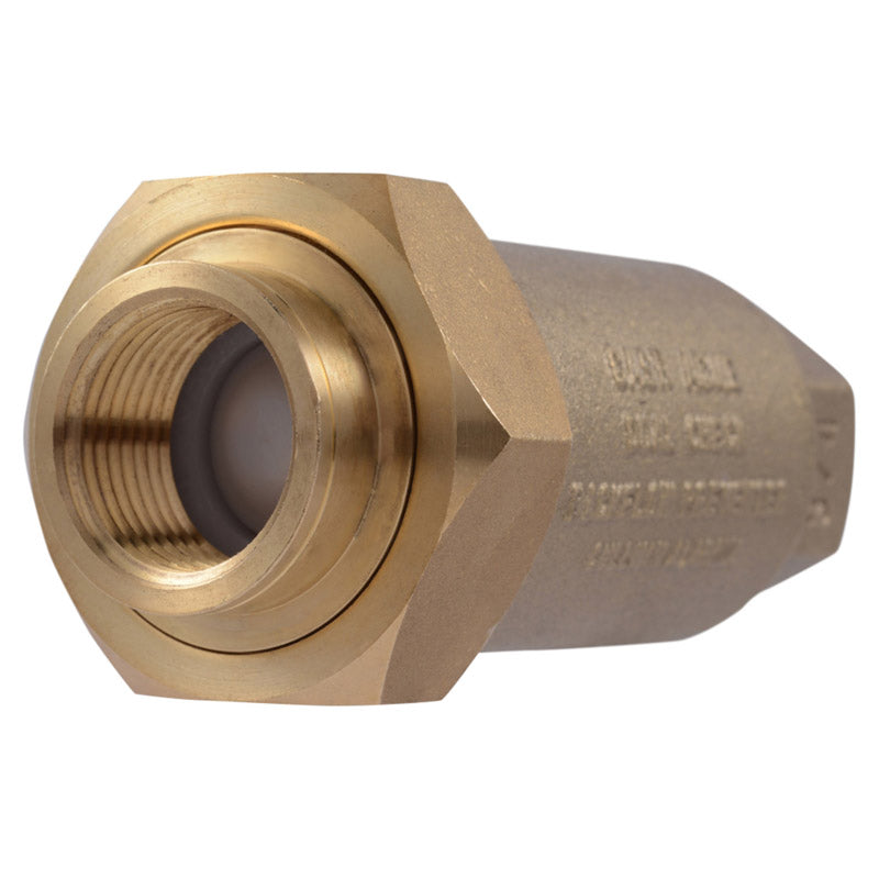 Cash Acme 3/4 Inch BF1 Dual Check Valve with Female Unions, Brass Plumbing Fitting, BF13434