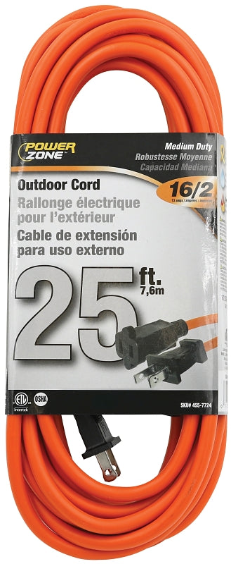 PowerZone Cord EXT OTD OR SJTW 16/2 25FT OR481625