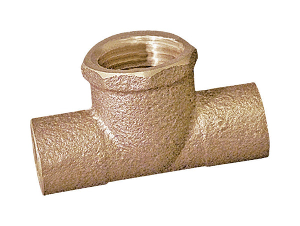 NIBCO 3/4 in. Sweat X 3/4 in. D Sweat Brass Reducing Tee 1 pk BF0300LC