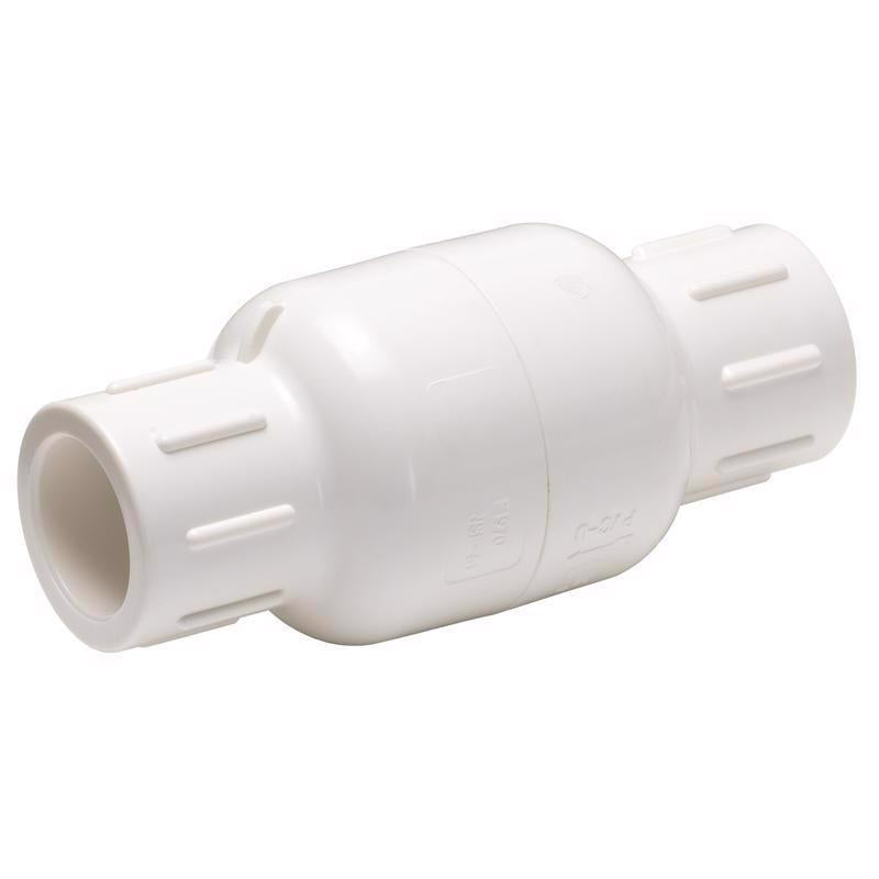 Homewerks VCKP40E5B PVC Schedule 40, 1-Inch in-Line Check Valve, x Solvent, 1 Inch, White