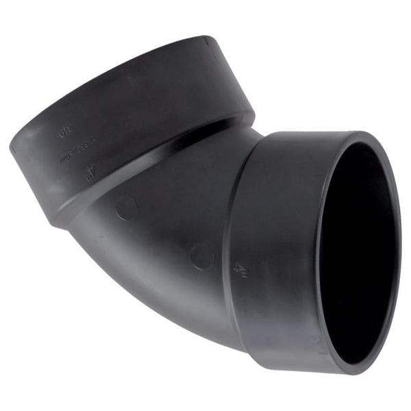 Charlotte Pipe Schedule 40 4 in. Hub x 4 in. Dia. Hub ABS Elbow ABS003191200 (3-Pack)