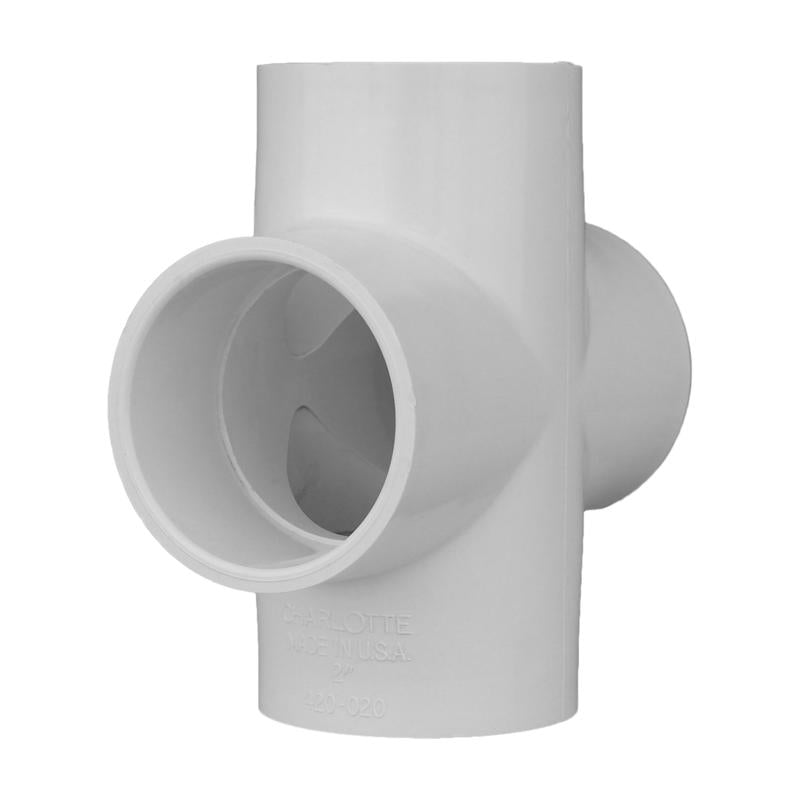 Charlotte Pipe Schedule 40 2 in. Slip x 2 in. Dia. Slip PVC Cross