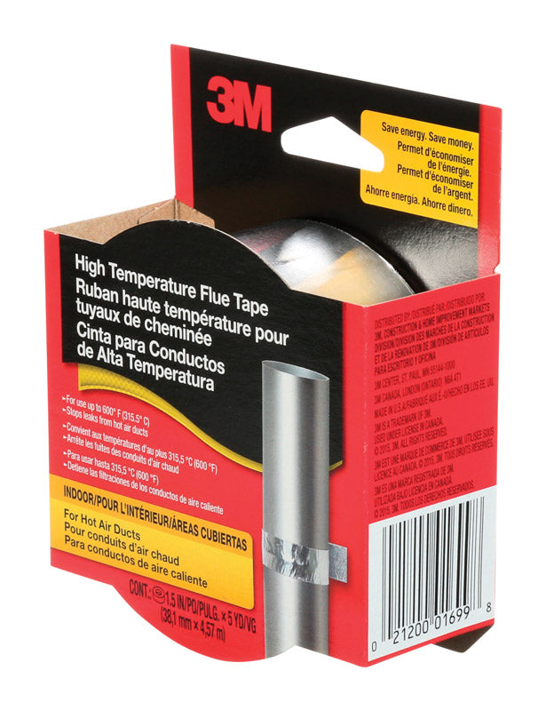 3M 2113NA 1.5" x 15' High-Temperature Flue Tape - White