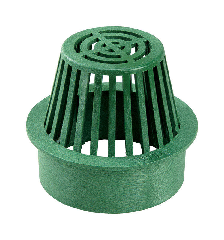 NDS Atrium Grate, Fits Spee-D Catch Basin Drain & 6 in. Drain Pipes & Fittings, 6 in., Green Plastic
