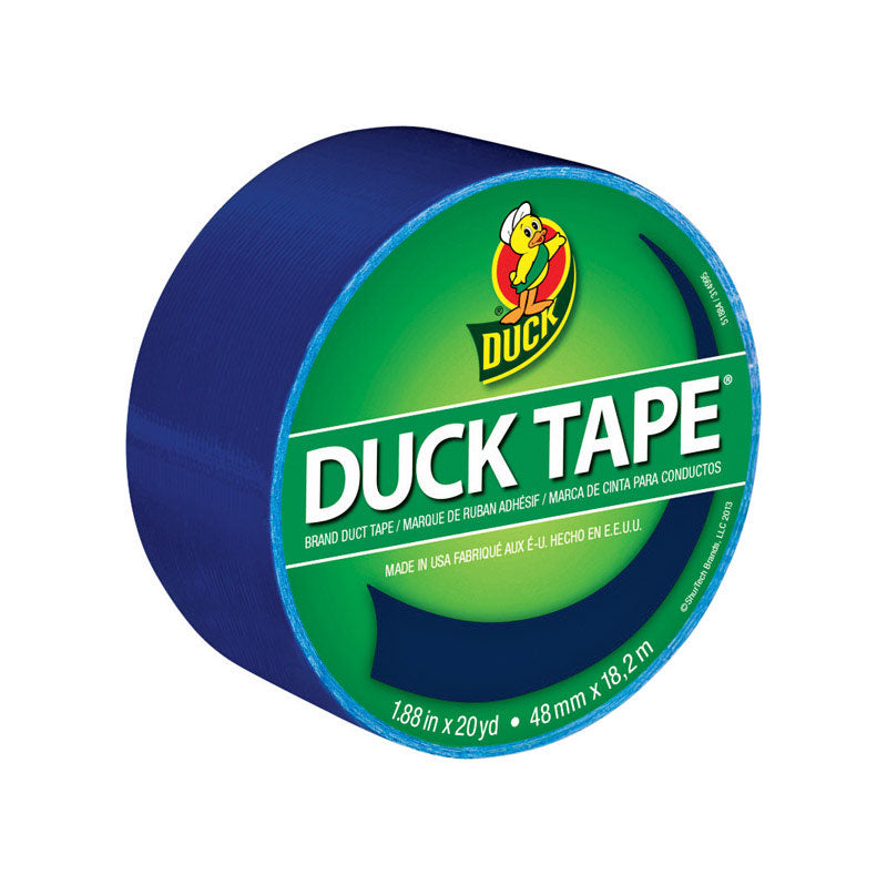 Duck Brand Brand Color Duct Tape - 20 yd Length x 1.88" Width - for Repairing, Color Coding, Packing, Crafting - 1 / Roll - Blue