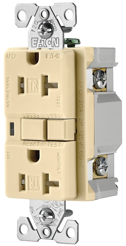 Eaton Wiring Devices TRAF20V AFCI Outlet, Ivory