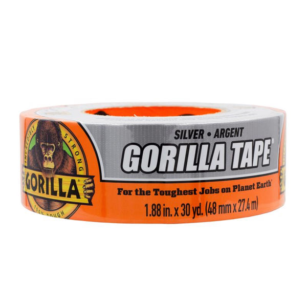 Gorilla Tape, Silver Duct Tape, 1.88" x 35 yd, Silver, (Pack of 1) 105634