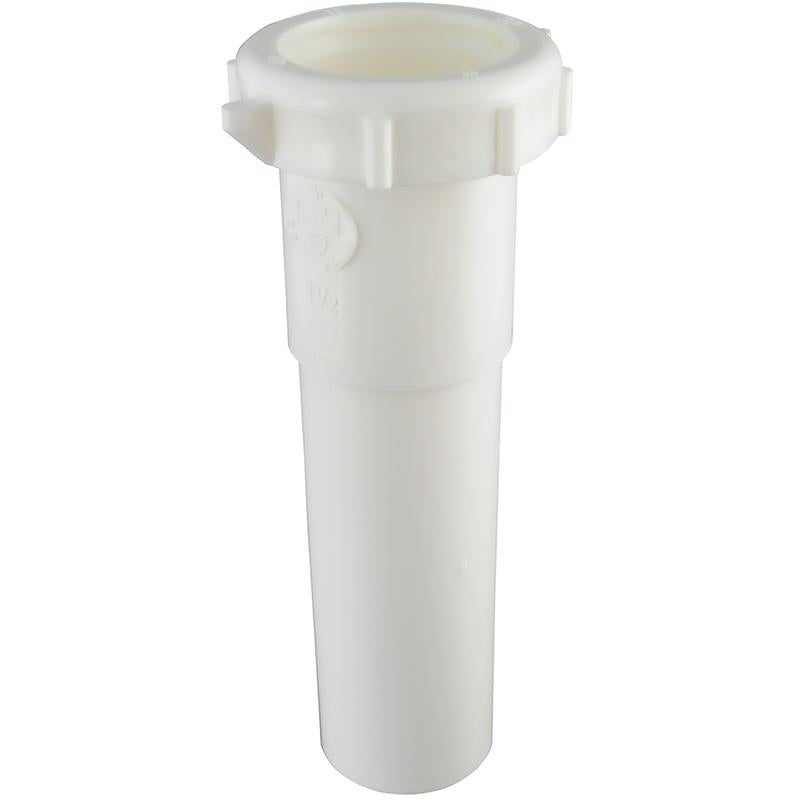 Plumb Pak PP55-2W Extension Tube, 1-1/2 in Dia X 6 in L, Slip Joint, Plastic, 5 Piece