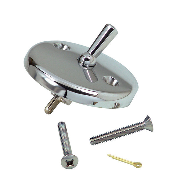 DANCO Bath Tub Overflow Plate with Trip Lever, Chrome, 1-Pack (80991), 2 Inches 9D00080991