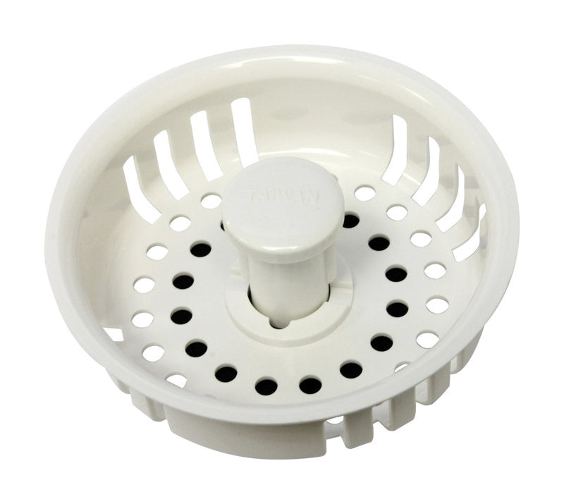 Plumb Pak PP820-26 PlumPak Replacement Sink Basket Strainer With Adjustable Post, Plastic, No Size, White