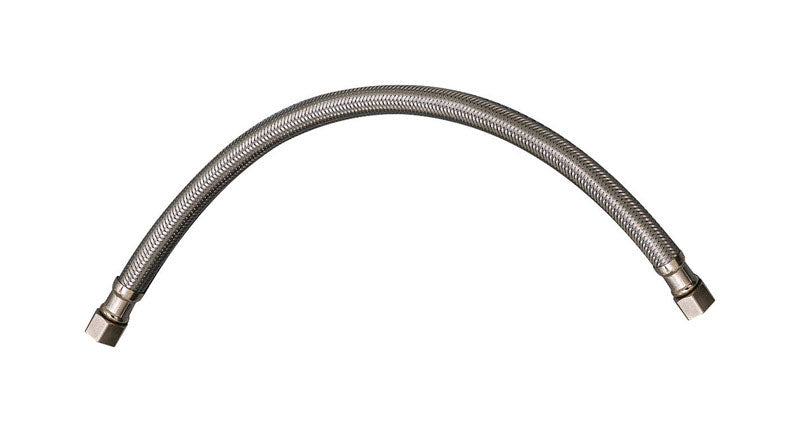 Plumb Pak PP23809LF Ez Faucet Supply Tube, 3/8 in, Compression, 12 in L, Stainless Steel