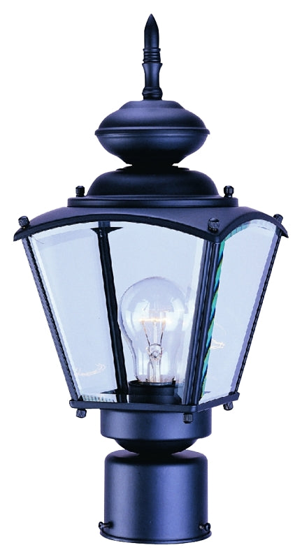 Boston Harbor 4691820 1-Light Post Coach Lantern, Black
