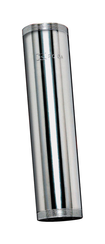 Plumb Pak PP11CP Extension Tube, 1-1/2 in Dia X 6 in L, Threaded Both Ends, 20 Ga, Chrome Plated, 1-1/2" x 6", Brass