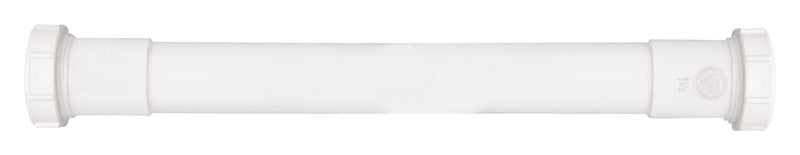 Plumb Pak PP41-16W Extension Tube, 1-1/2 In Dia X 16 In L, Slip Joint, Double Ended, Plastic, 1-1/2 x 16, White