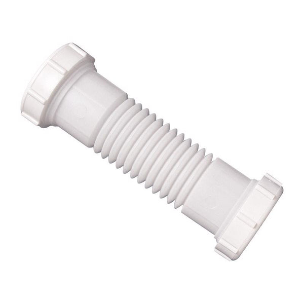 Plumb Pak PP812-15 Flex 'N Fix Extension Coupling, 1-1/2" or 1-1/4" Inlet, 1.5 Inch, White
