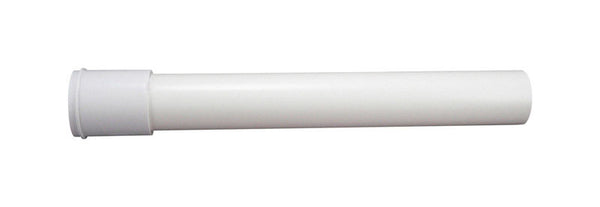 Plumb Pak PP911W Extension Tube, For Use With Existing Systems, 1-1/2 In Dia X 12 In L, Solvent Weld, Plastic, 1-1/2 x 12, White