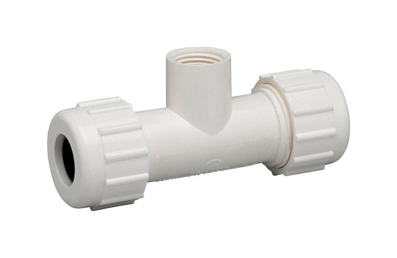 Homewerks Schedule 40 1/2 in. Compression x 1/2 in. Dia. Compression PVC Tee