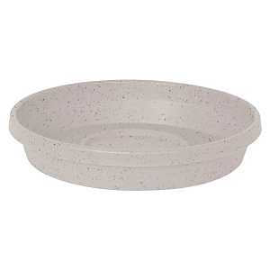 Bloem Terra Resin Saucer Tray: 11.25" Bottom Width - Vanilla Bean - Matte, Durable, Ribbed Bottom, Indoor and Outdoor, Fits 14" Terra Pots STT1482