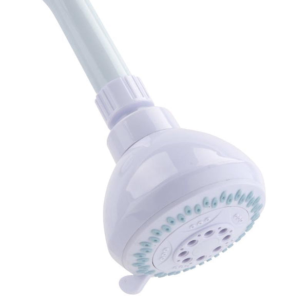 OakBrook White PVC 3 settings Wallmount Showerhead 1.8 gpm 520 A3335WT-WS